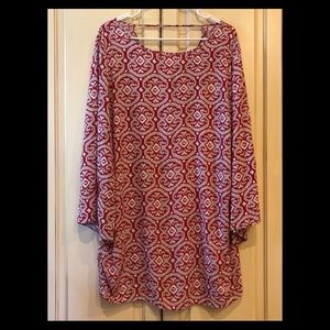 All for Color Dress, Women’s Size Large, Crimson Garnet